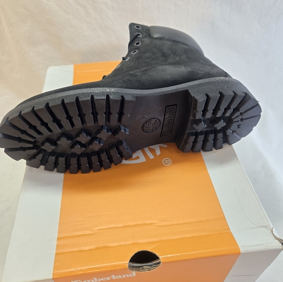 Timberland Men's Size 8 Premium 6" Boot Black Waterproof Nubuck Ne - Picture 5 of 5